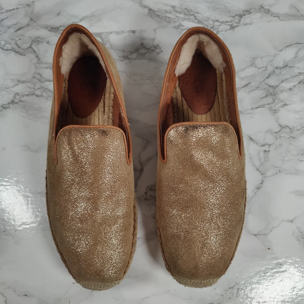 Ugg Sandrinne II Gold Espadrilles Size 8